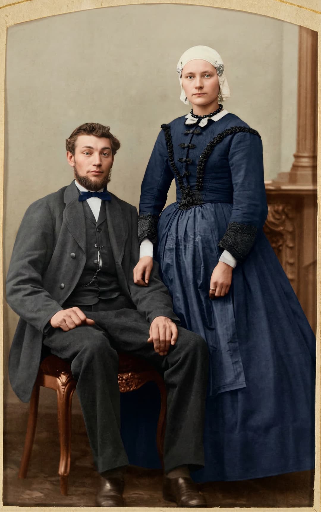 Photo restored and enhanced by AI